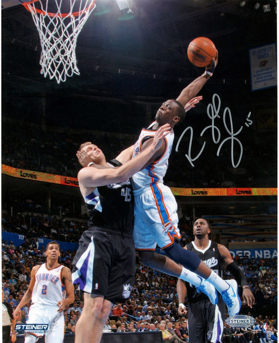 Reggie Jackson Oklahoma City Thunder Dunk Signed 8x10 Photo