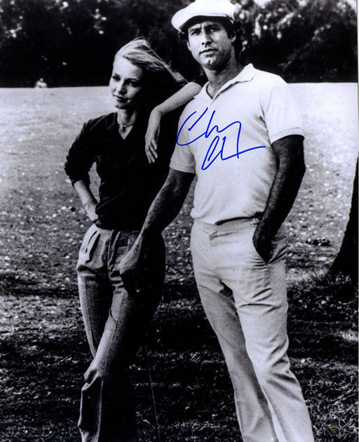 Chevy Chase Signed Standing with Cindy Morgan 16x20 Photo