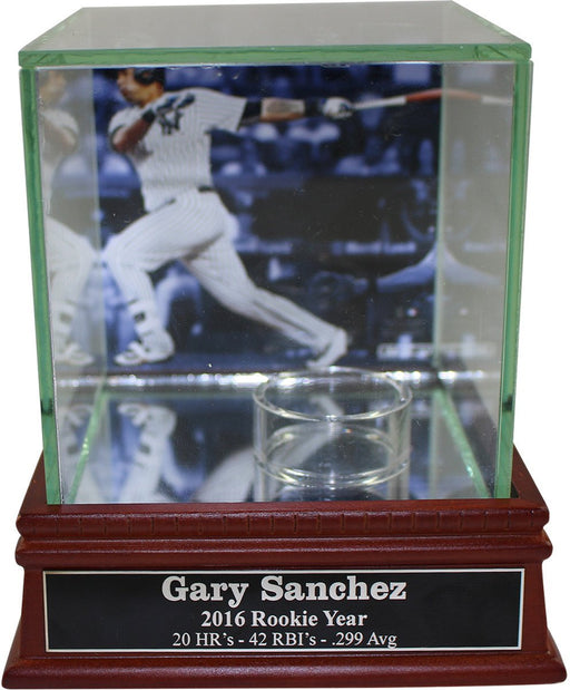 Gary Sanchez Background Glass Single Baseball w/ Nameplate