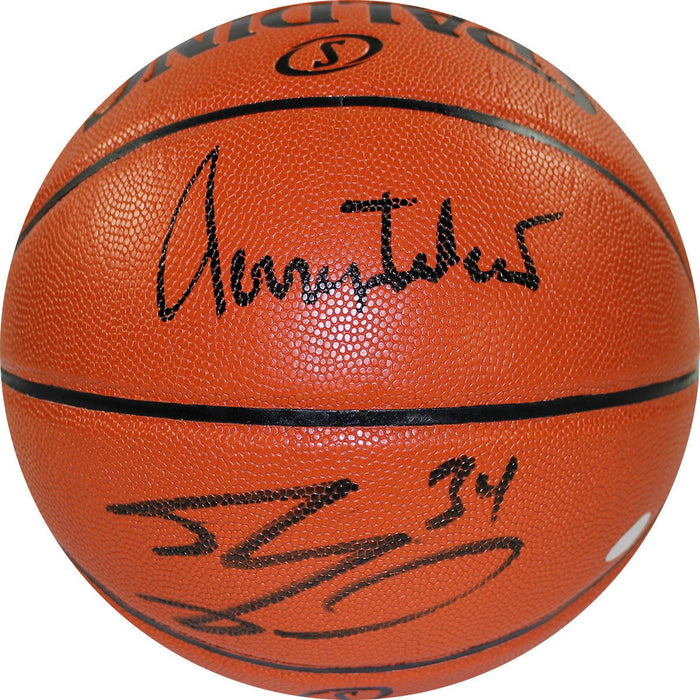 Jerry West/Shaquille O'Neal Dual Signed I/O Basketball