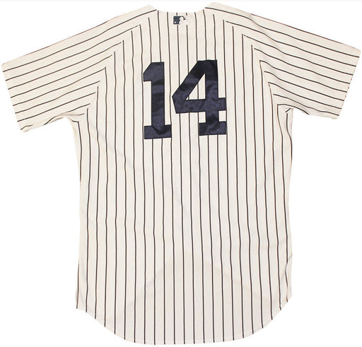 Brian Roberts Jersey - NY Yankees 2014 Season Game Used #14 Pinstripe Jersey (6/22/2014) (0000004195) (HZ164561)