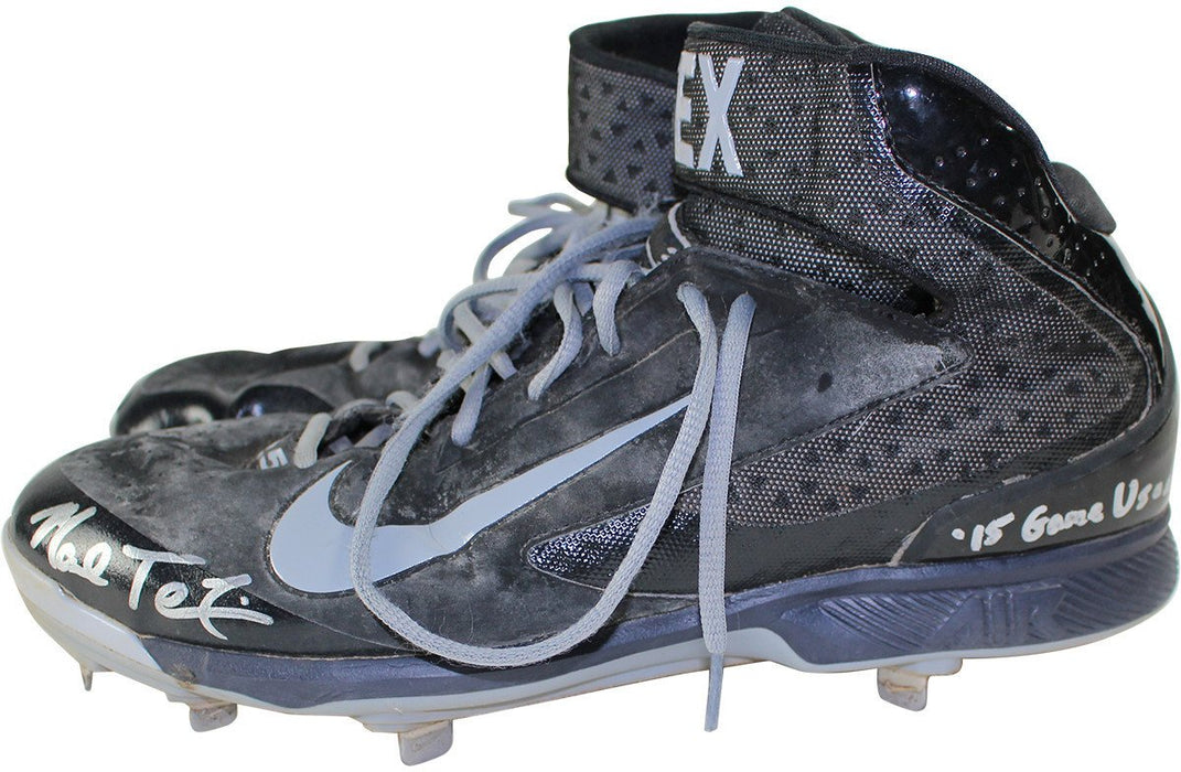 Mark Teixeira Signed Game Used Black/Grey Metal Spike Cleats w/ "2015 GU" Insc. (Pair) Size: 13.5