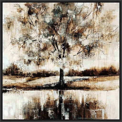 AUTUMN MEMORIES 28L X 28H Floater Framed Art Giclee Wrapped Canvas