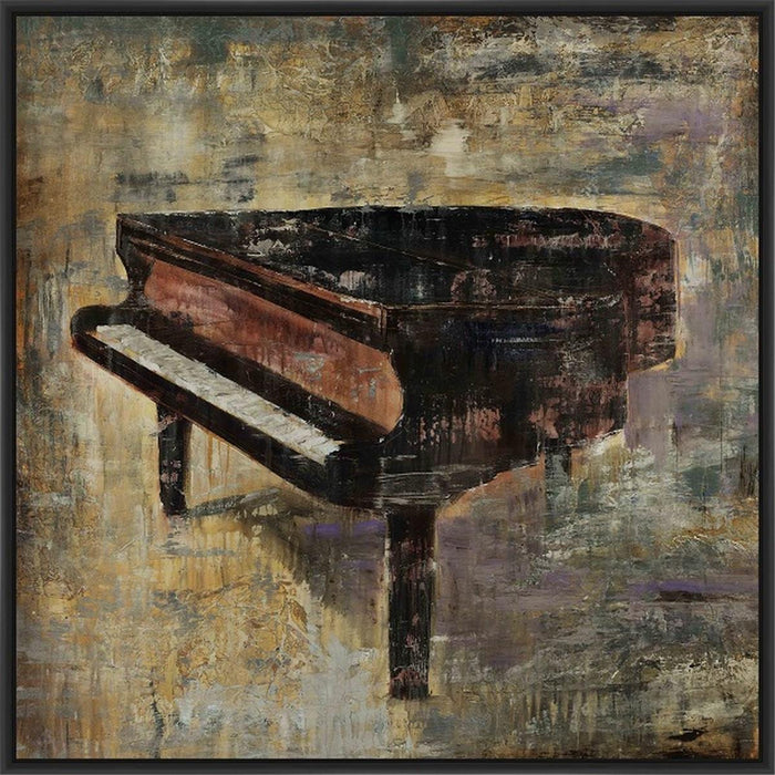 BABY GRAND 28L X 28H Floater Framed Art Giclee Wrapped Canvas