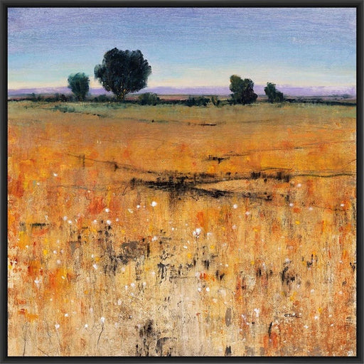 DISTANT HAVEN FIELD 28L X 28H Floater Framed Art Giclee Wrapped Canvas