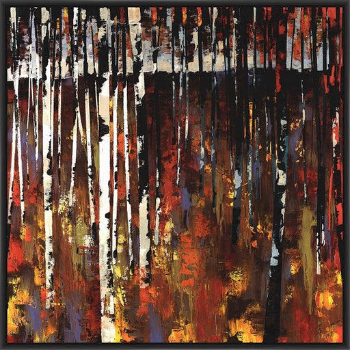 INTO THE WOODS AGAIN 28L X 28H Floater Framed Art Giclee Wrapped Canvas