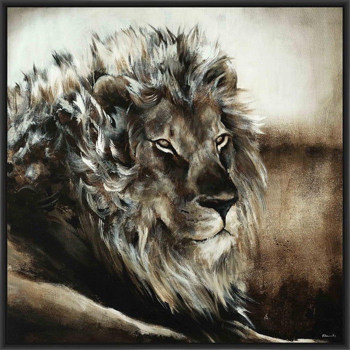 KING OF THE LAND 28L X 28H Floater Framed Art Giclee Wrapped Canvas