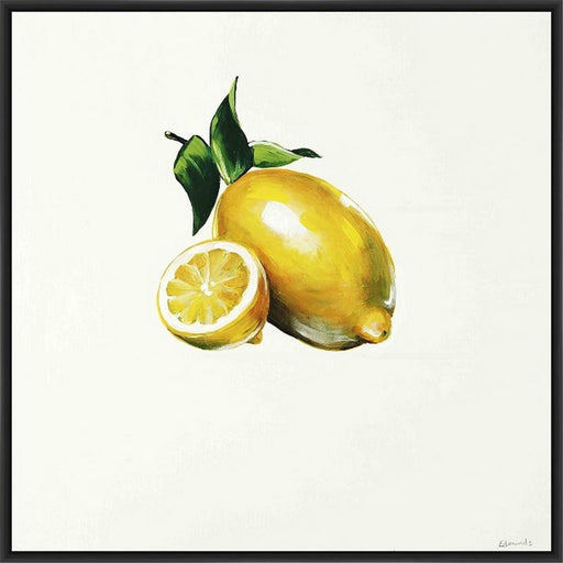 LEMON 28L X 28H Floater Framed Art Giclee Wrapped Canvas