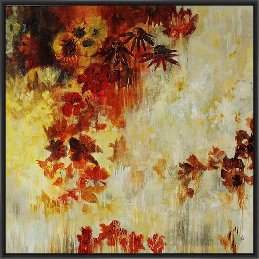 MARMALADE FLORAL 28L X 28H Floater Framed Art Giclee Wrapped Canvas