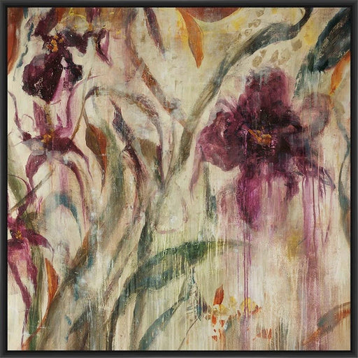 RAIN FOREST ORCHID 28L X 28H Floater Framed Art Giclee Wrapped Canvas