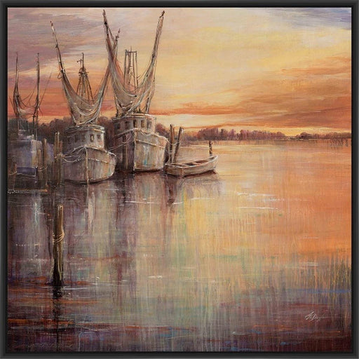 SERENITY 28L X 28H Floater Framed Art Giclee Wrapped Canvas