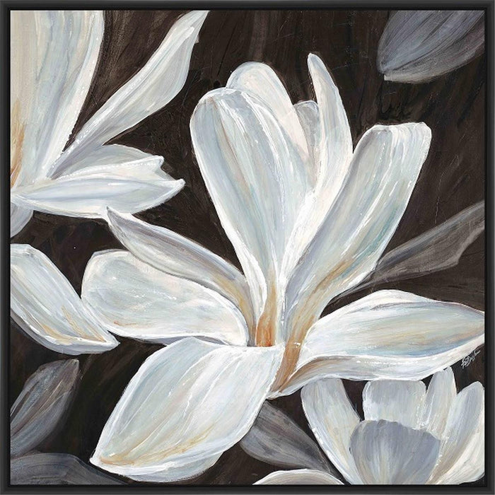 SWEET MAGNOLIOA 28L X 28H Floater Framed Art Giclee Wrapped Canvas