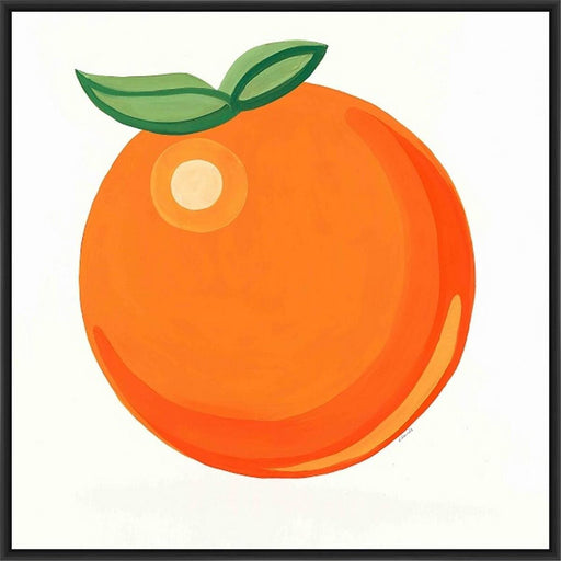 SWEET ORANGE 28L X 28H Floater Framed Art Giclee Wrapped Canvas