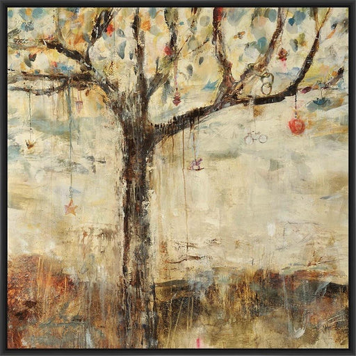 THE CHARMING TREE 28L X 28H Floater Framed Art Giclee Wrapped Canvas