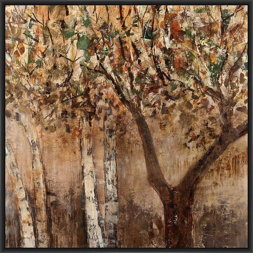 TREE HUGS 22L X 28H Floater Framed Art Giclee Wrapped Canvas