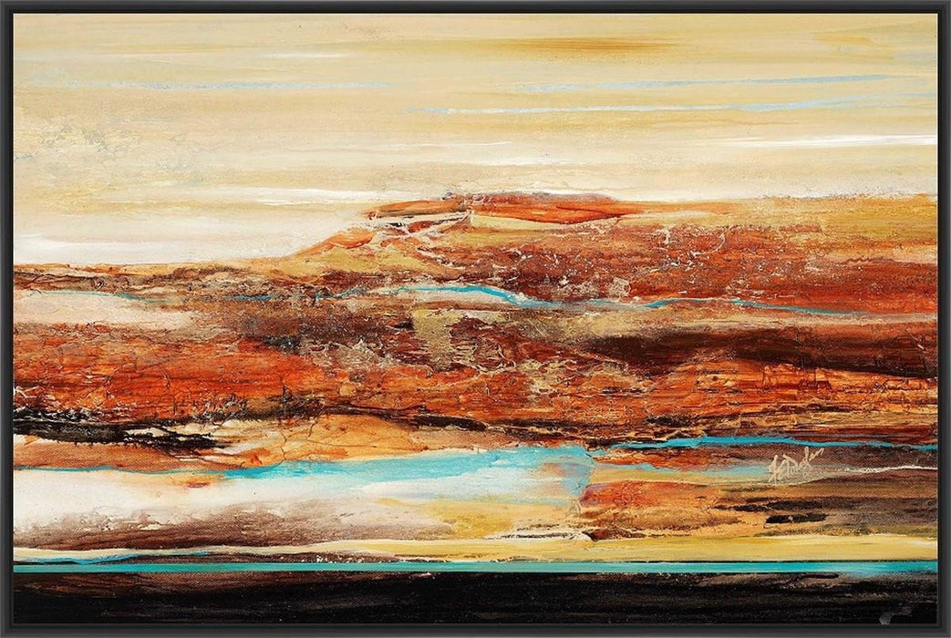 ARROYO II 22L X 28H Floater Framed Art Giclee Wrapped Canvas