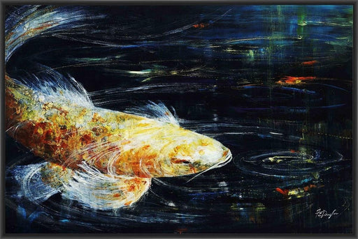 BIG FISH 22L X 28H Floater Framed Art Giclee Wrapped Canvas