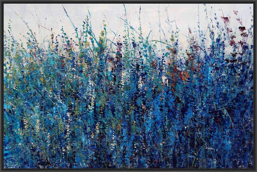 BLUE VISION 22L X 28H Floater Framed Art Giclee Wrapped Canvas