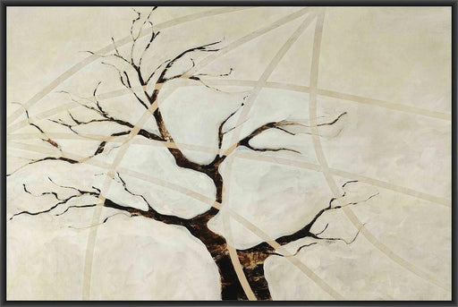 BROKEN TREE 22L X 28H Floater Framed Art Giclee Wrapped Canvas