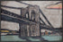 BROOKLYN BRIDGE 22L X 28H Floater Framed Art Giclee Wrapped Canvas