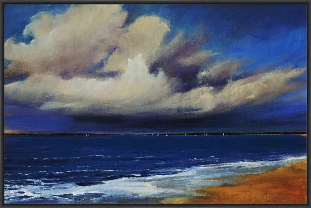 CALM BEFORE THE STORM 22L X 28H Floater Framed Art Giclee Wrapped Canvas