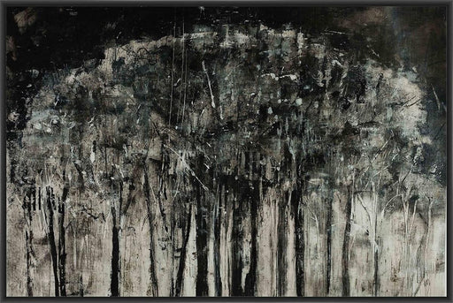 CARBON FOREST 22L X 28H Floater Framed Art Giclee Wrapped Canvas