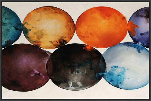 CELESTIAL SPHERES 28L X 28H Floater Framed Art Giclee Wrapped Canvas