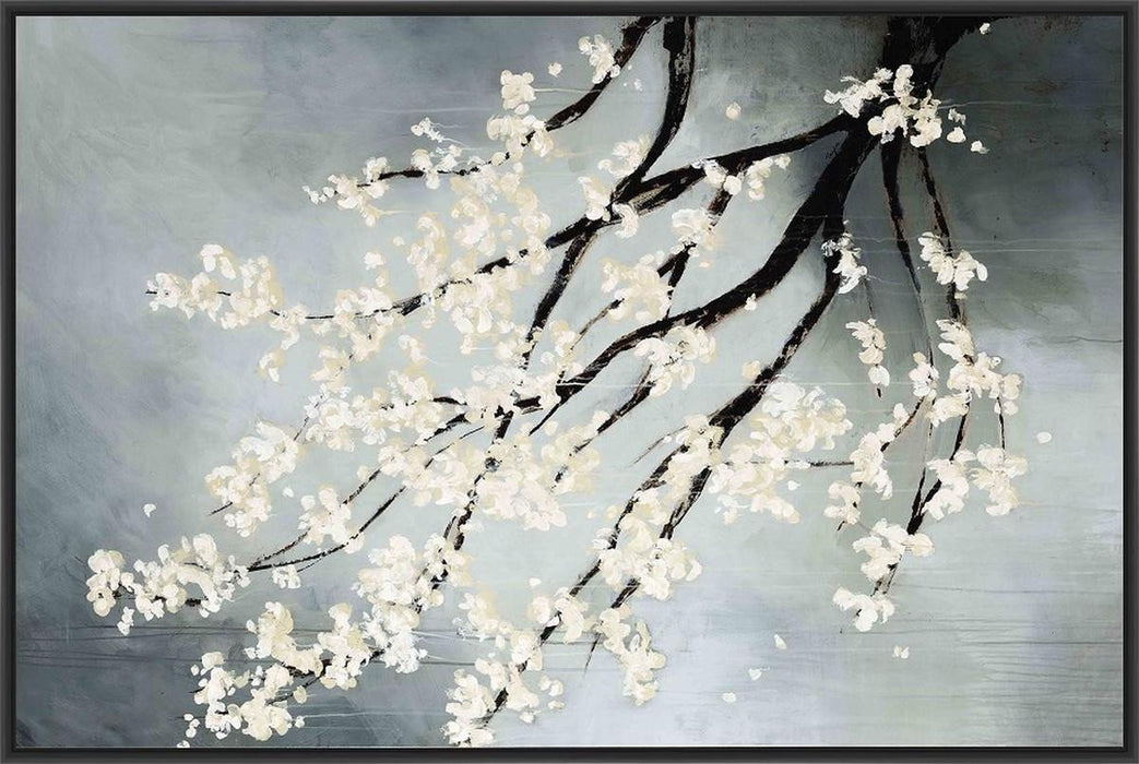 CHERRY TREE 22L X 28H Floater Framed Art Giclee Wrapped Canvas