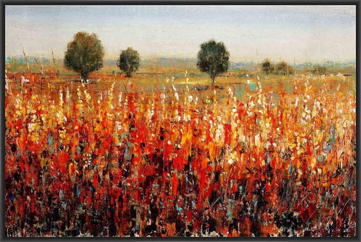 COUNTRY AMBLE DAZE 22L X 28H Floater Framed Art Giclee Wrapped Canvas