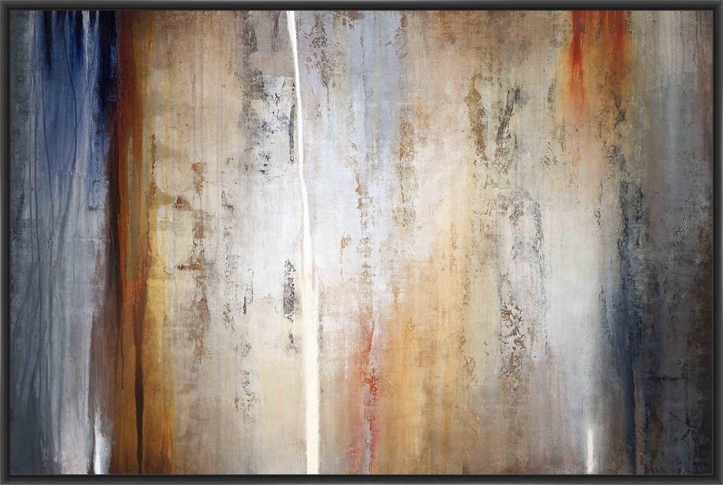 REMINANTS AND RUST 22L X 28H Floater Framed Art Giclee Wrapped Canvas