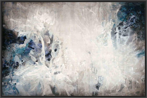 SPLASH OF BLUE 22L X 28H Floater Framed Art Giclee Wrapped Canvas