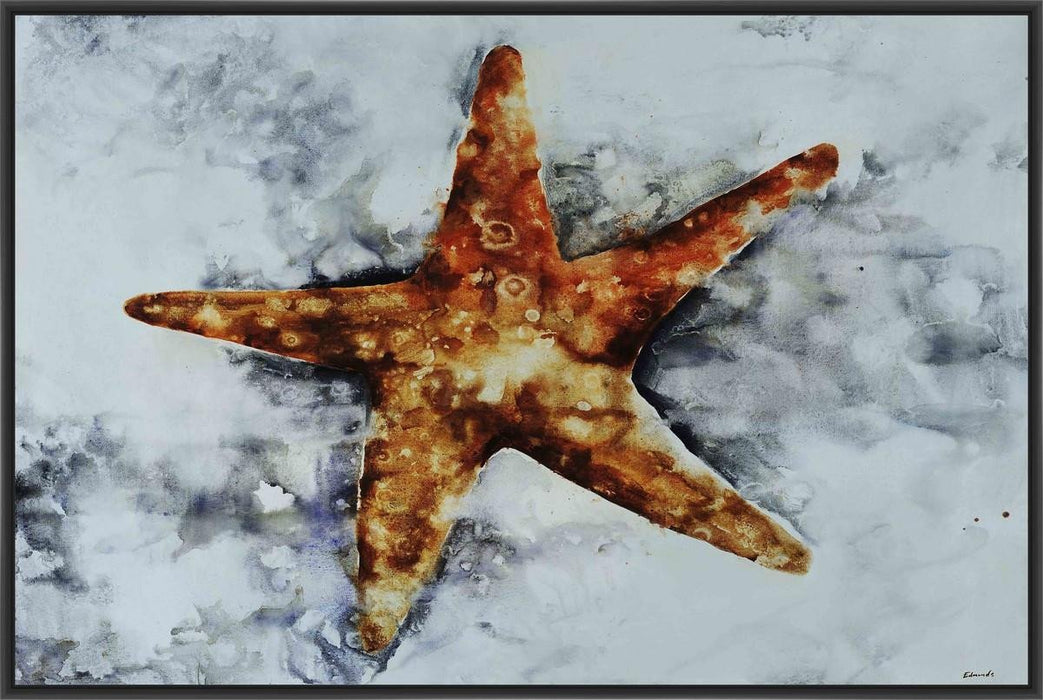 STAR FISH 22L X 28H Floater Framed Art Giclee Wrapped Canvas