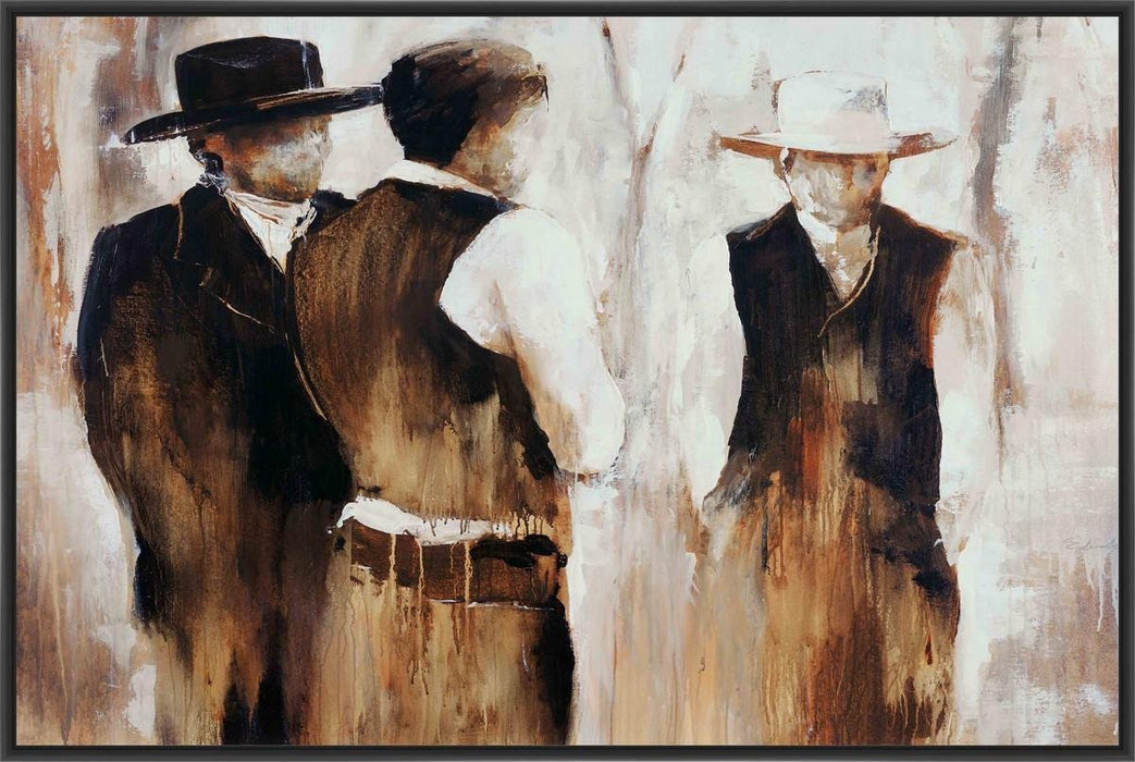 THE GATHERING 22L X 28H Floater Framed Art Giclee Wrapped Canvas