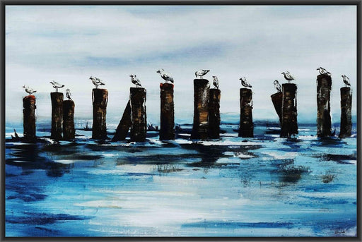 THE LINE UP 22L X 28H Floater Framed Art Giclee Wrapped Canvas