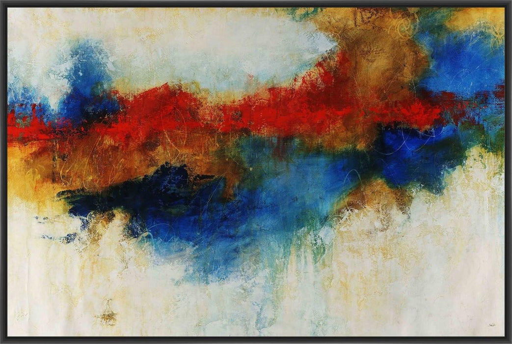 URBAN DAWN 22L X 28H Floater Framed Art Giclee Wrapped Canvas