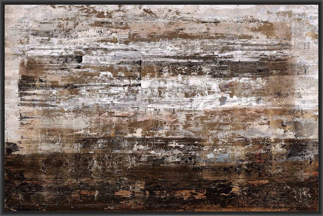 WOODEN PALLET 22L X 28H Floater Framed Art Giclee Wrapped Canvas