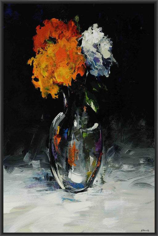 ARRANGED 22L X 28H Floater Framed Art Giclee Wrapped Canvas