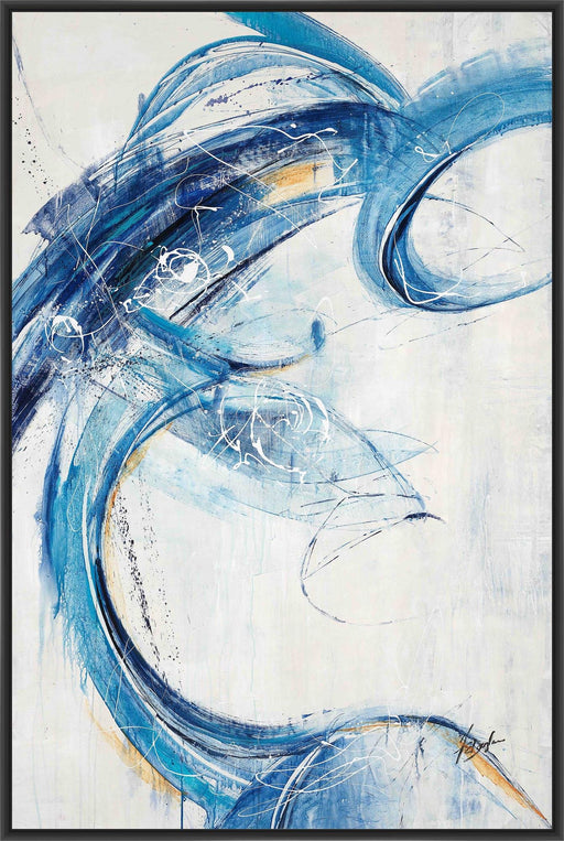 BLUE SLEEP 22L X 28H Floater Framed Art Giclee Wrapped Canvas