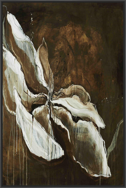 BRONZE BLOSSOM 22L X 28H Floater Framed Art Giclee Wrapped Canvas