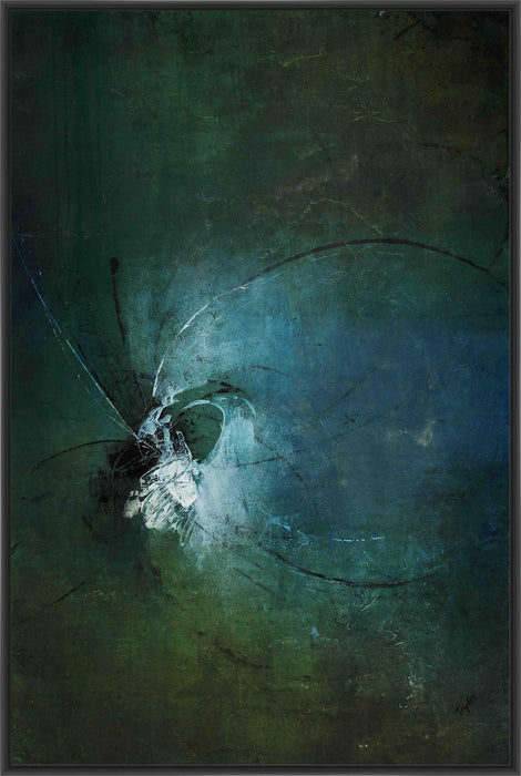 DRAGONFLIES II 22L X 28H Floater Framed Art Giclee Wrapped Canvas