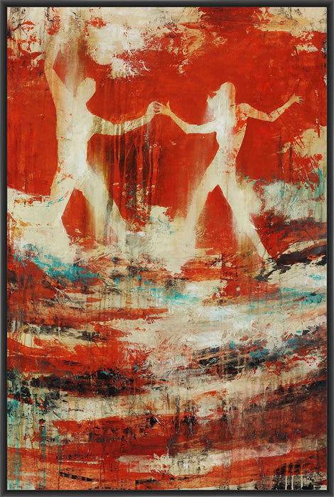 ELATION I 28L X 28H Floater Framed Art Giclee Wrapped Canvas