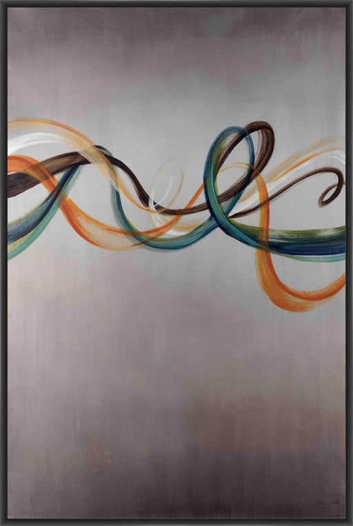 FLUENT III 28L X 28H Floater Framed Art Giclee Wrapped Canvas