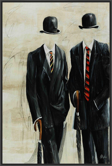 GENTS 28L X 28H Floater Framed Art Giclee Wrapped Canvas