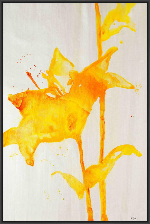 LILLIES I 28L X 28H Floater Framed Art Giclee Wrapped Canvas