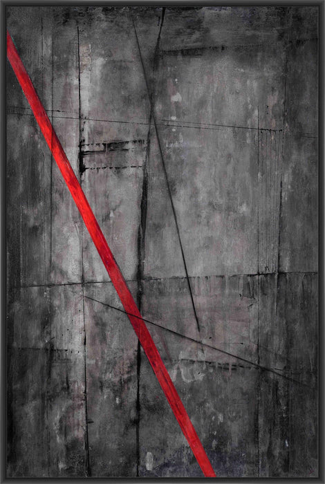 LINEAR HETEROCLITE II 28L X 28H Floater Framed Art Giclee Wrapped Canvas