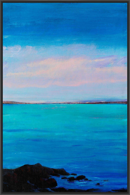 MORNINGCALM 22L X 28H Floater Framed Art Giclee Wrapped Canvas