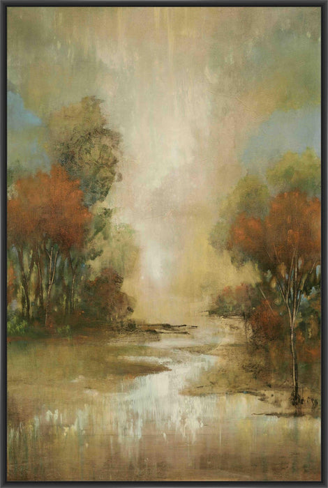 NARROW VALLEY II 22L X 28H Floater Framed Art Giclee Wrapped Canvas