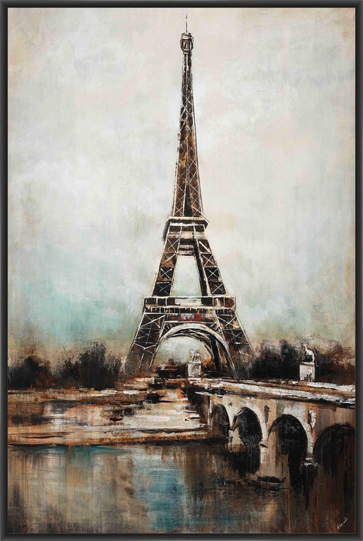 PARIS 22L X 28H Floater Framed Art Giclee Wrapped Canvas