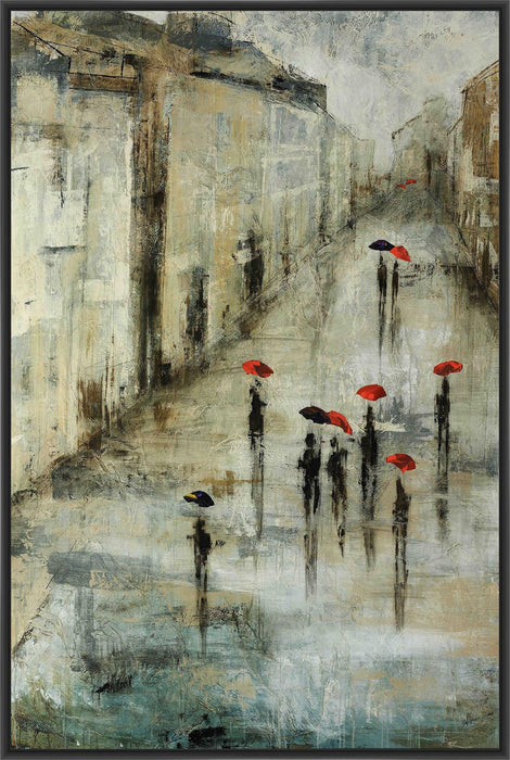 PROMENADE 22L X 28H Floater Framed Art Giclee Wrapped Canvas