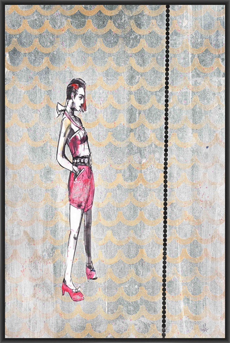 RUNWAY I 22L X 28H Floater Framed Art Giclee Wrapped Canvas